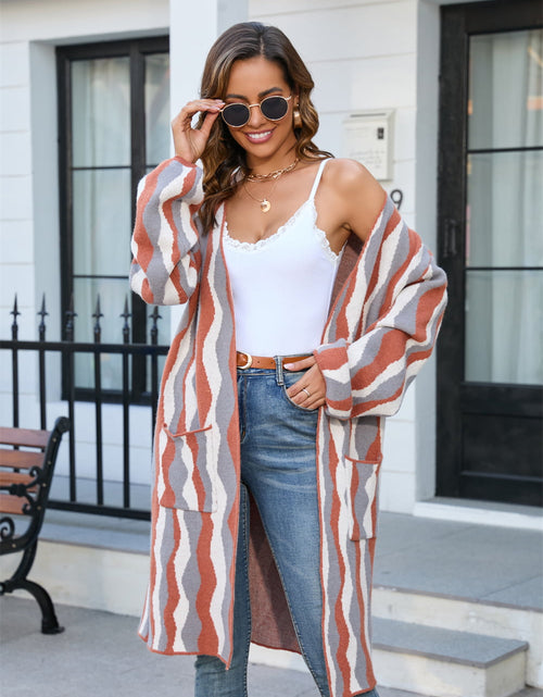 Load image into Gallery viewer, Angel Wings Printed Open Front Pocketed Cardigan
