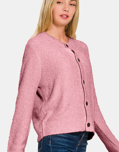 Load image into Gallery viewer, Zenana Button Down Long Sleeve Sweater Cardigan
