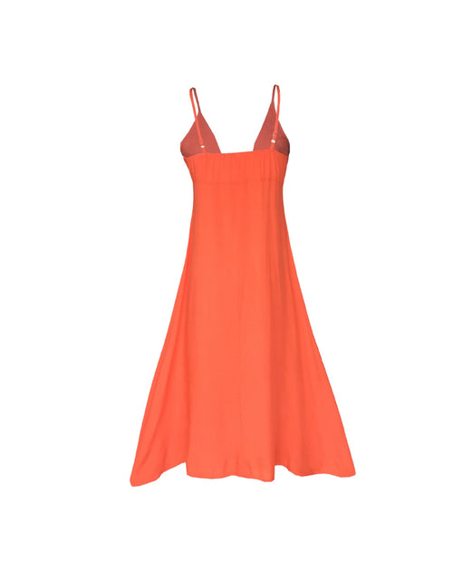 Load image into Gallery viewer, Buttoned Plunge Midi Cami Dress
