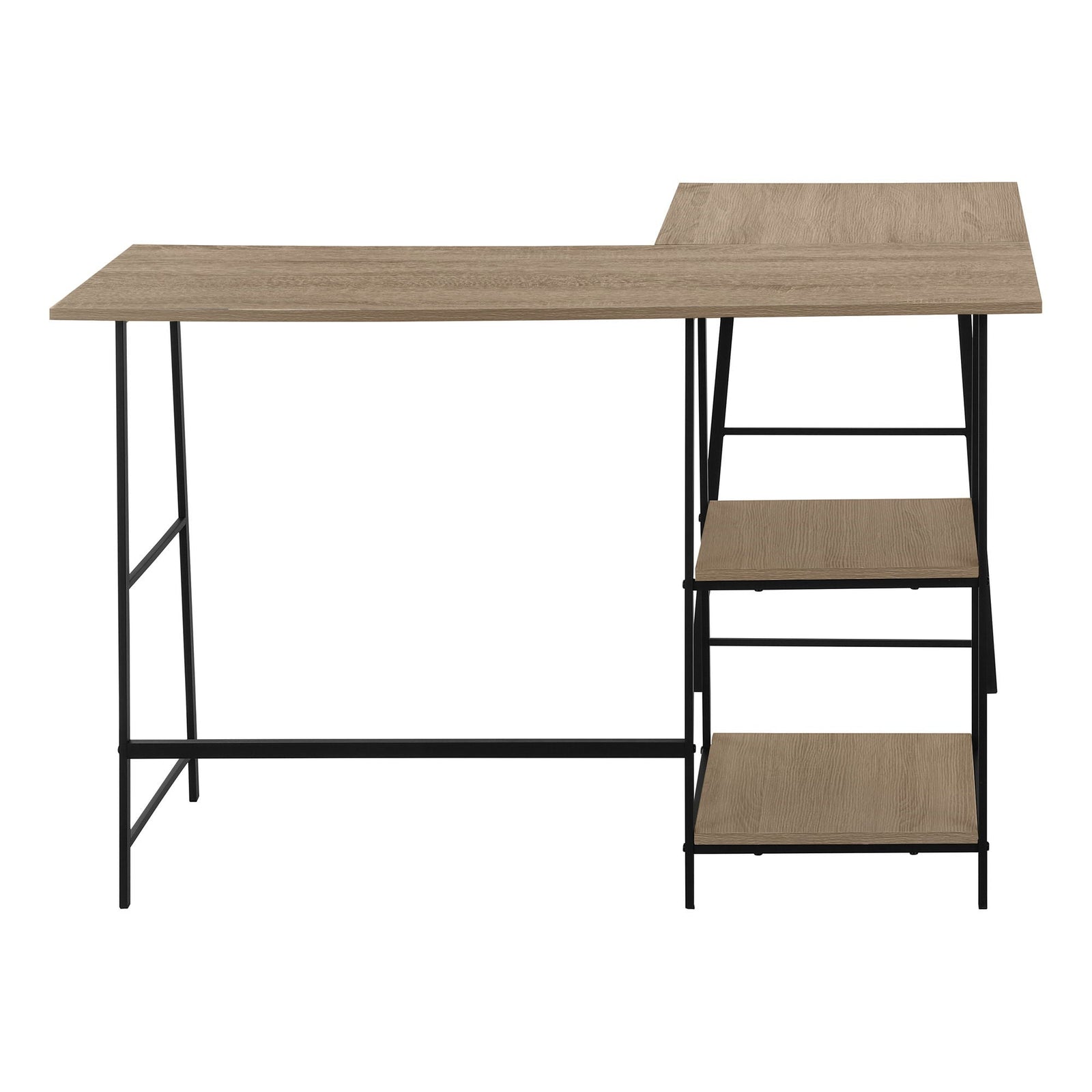 Computer Desk, Home Office, Corner, Storage Shelves, L Shape, Work, Laptop, Contemporary, Modern by Couch.com