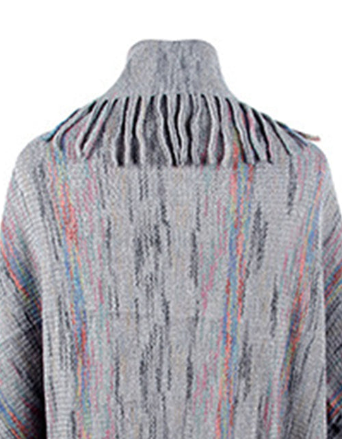 Load image into Gallery viewer, Fringe Detail Printed Poncho
