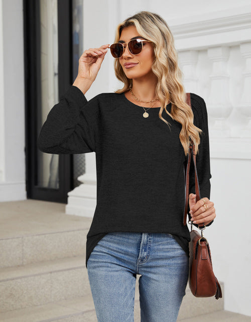 Load image into Gallery viewer, Round Neck Long Sleeve T-Shirt
