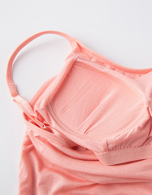 Load image into Gallery viewer, Round Neck Spaghetti Strap Cami Dress with Bra
