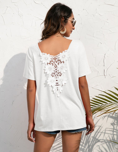 Load image into Gallery viewer, Ivy Lane Lace Trim Short Sleeve Top
