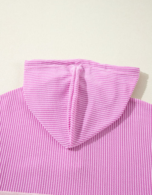 Load image into Gallery viewer, Corded Color Block Drawstring Hoodie
