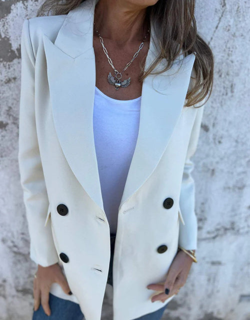 Load image into Gallery viewer, Full Size Collared Neck Long Sleeve Blazer
