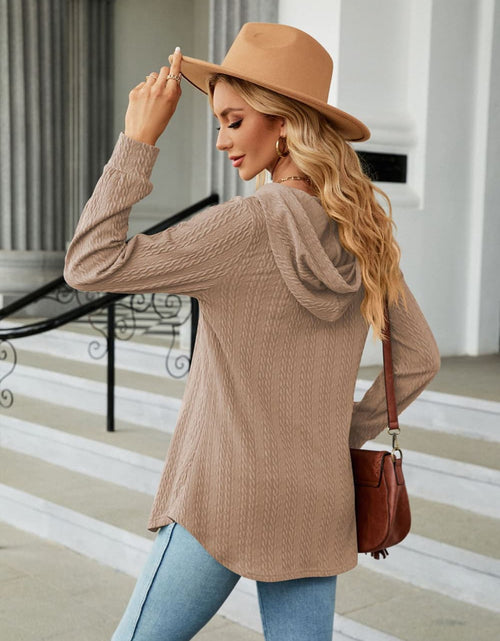 Load image into Gallery viewer, Long Sleeve Hooded Blouse
