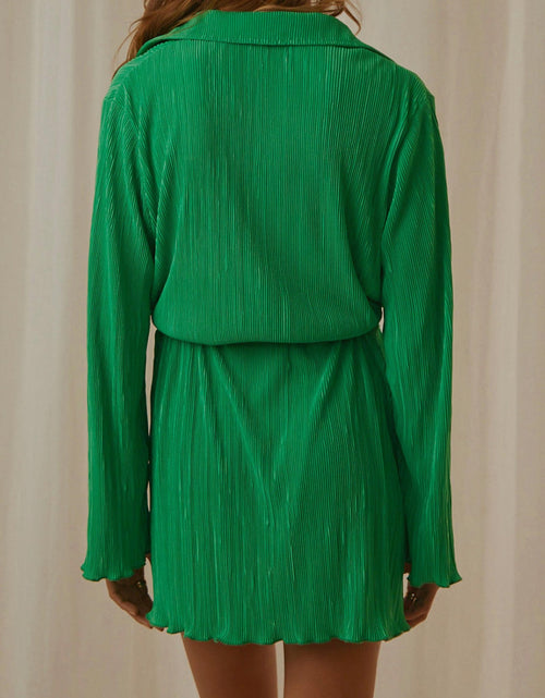 Load image into Gallery viewer, Tied Button Up Long Sleeve Dress
