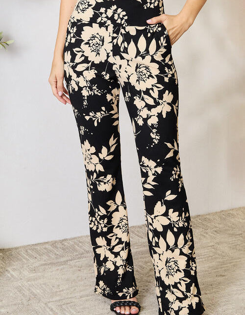 Load image into Gallery viewer, Heimish Full Size High Waist Floral Flare Pants
