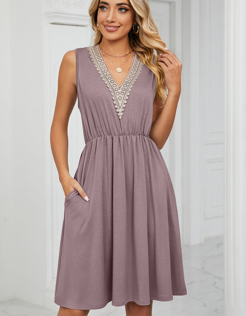 Load image into Gallery viewer, Pocketed V-Neck Wide Strap Dress
