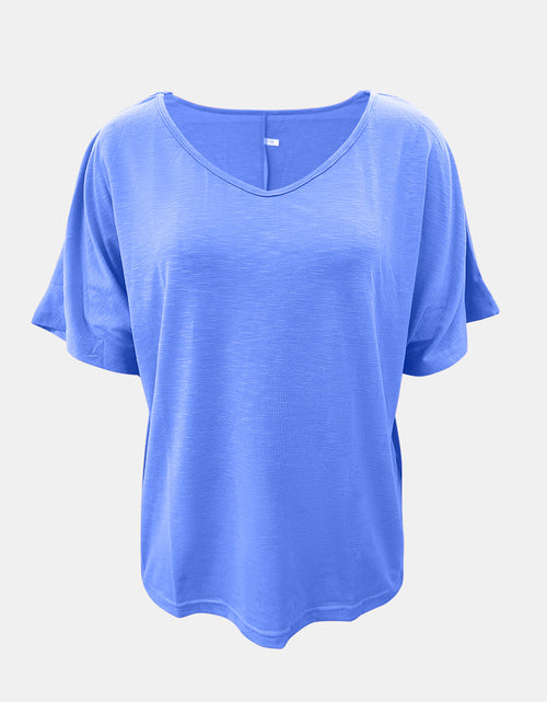 Load image into Gallery viewer, Full Size Scoop Neck Short Sleeve T-Shirt
