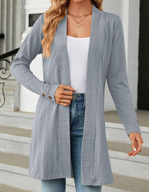 Load image into Gallery viewer, Open Front Long Sleeve Cardigan
