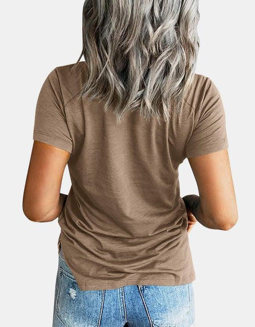 Load image into Gallery viewer, Pocketed V-Neck Short Sleeve T-Shirt
