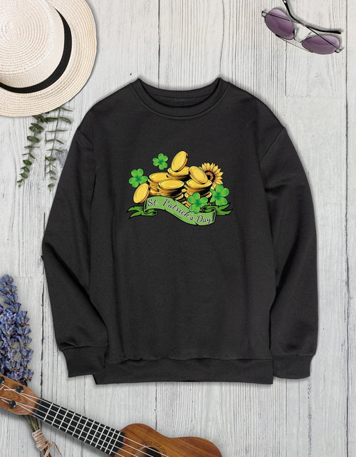 Load image into Gallery viewer, ST. PATRICK'S DAY Graphic Round Neck Sweatshirt
