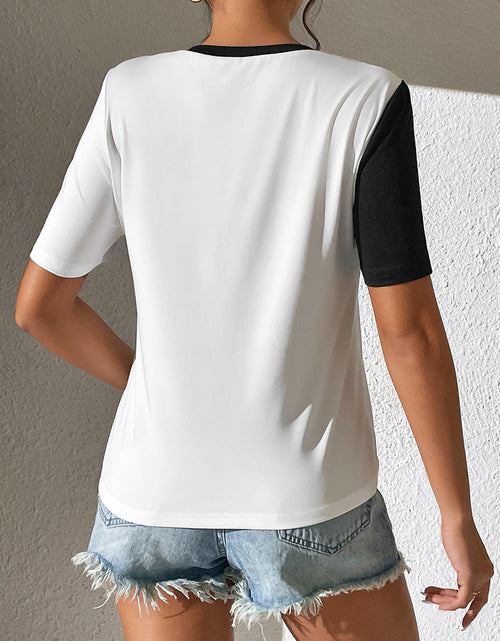 Load image into Gallery viewer, Ivy Lane Contrast Color Round Neck Short Sleeve Tee
