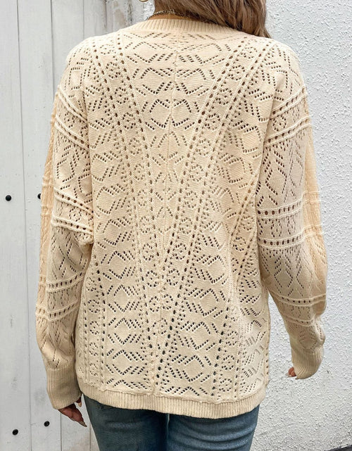 Load image into Gallery viewer, Perfee Openwork Button Up Long Sleeve Cardigan
