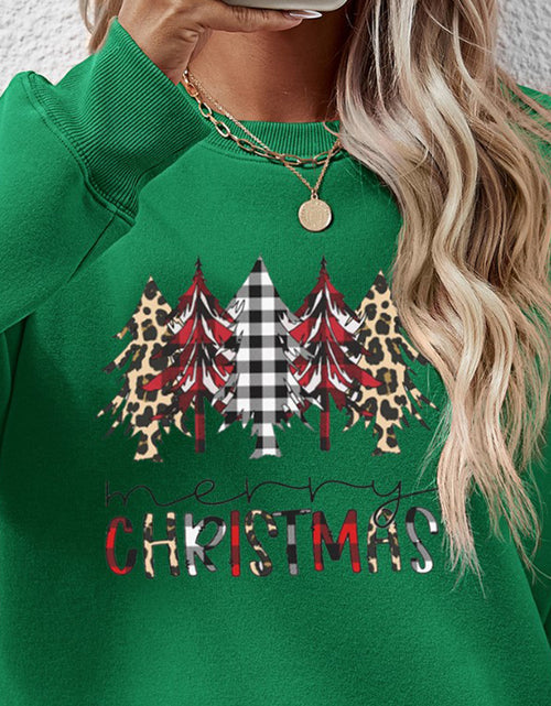Load image into Gallery viewer, MERRY CHRISTMAS Round Neck Long Sleeve Sweatshirt
