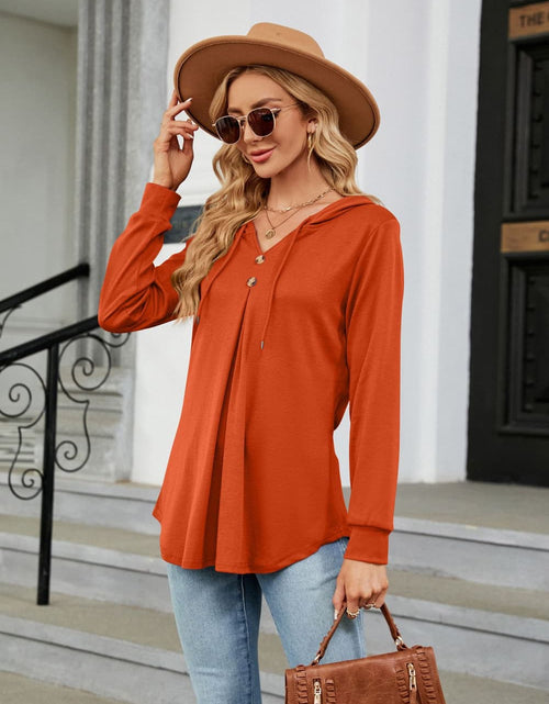 Load image into Gallery viewer, Long Sleeve Hooded Blouse
