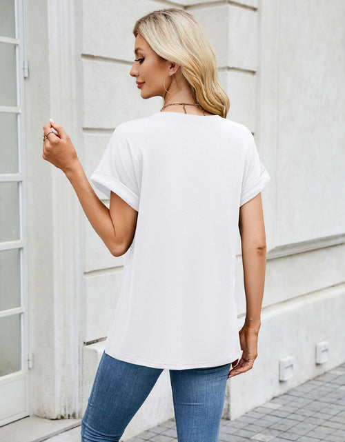 Load image into Gallery viewer, Florira Round Neck Short Sleeve T-Shirt
