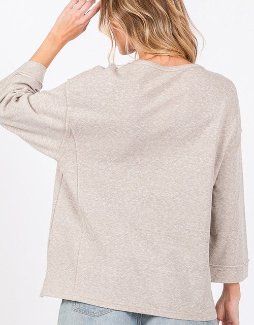 Load image into Gallery viewer, SAGE + FIG Floral Peace Patch Round Neck Top

