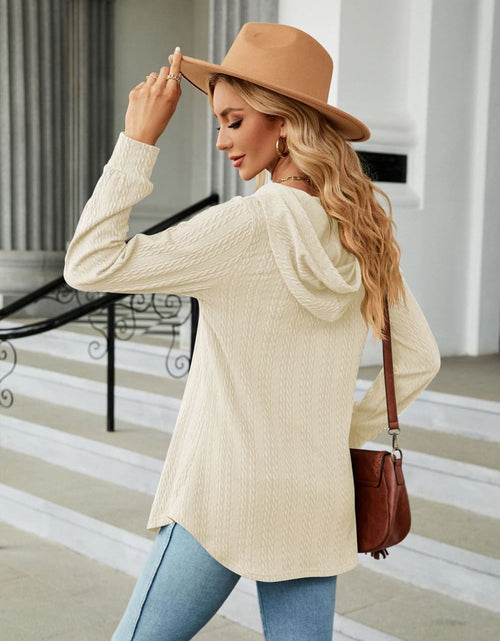 Load image into Gallery viewer, Long Sleeve Hooded Blouse
