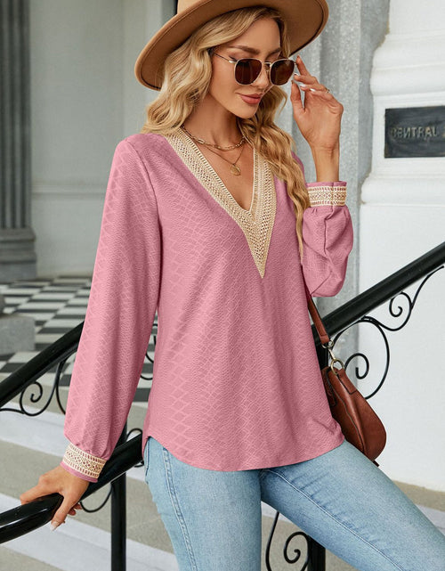 Load image into Gallery viewer, V-Neck Long Sleeve Blouse

