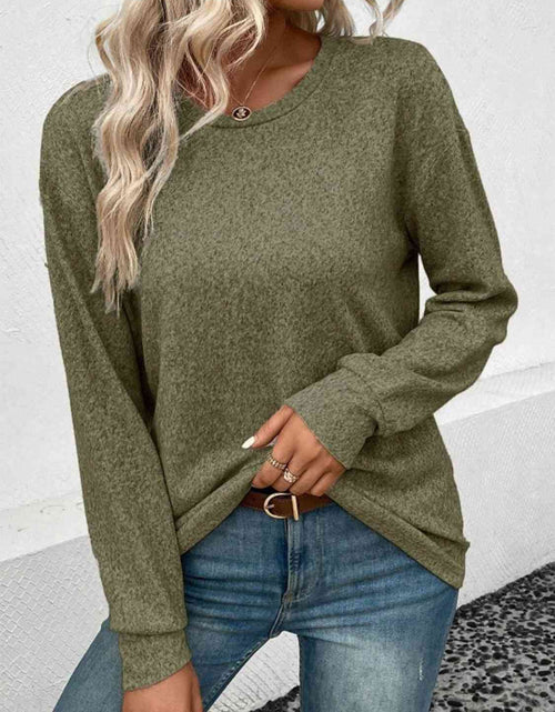 Load image into Gallery viewer, Round Neck Long Sleeve T-Shirt
