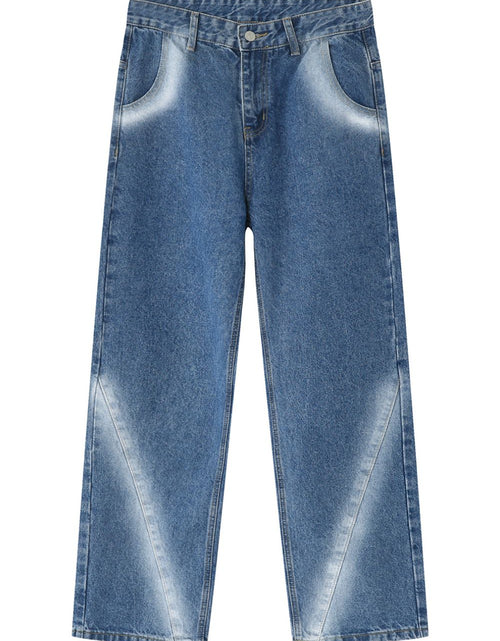 Load image into Gallery viewer, Men's Tie-Dye Washed Straight Leg Jeans
