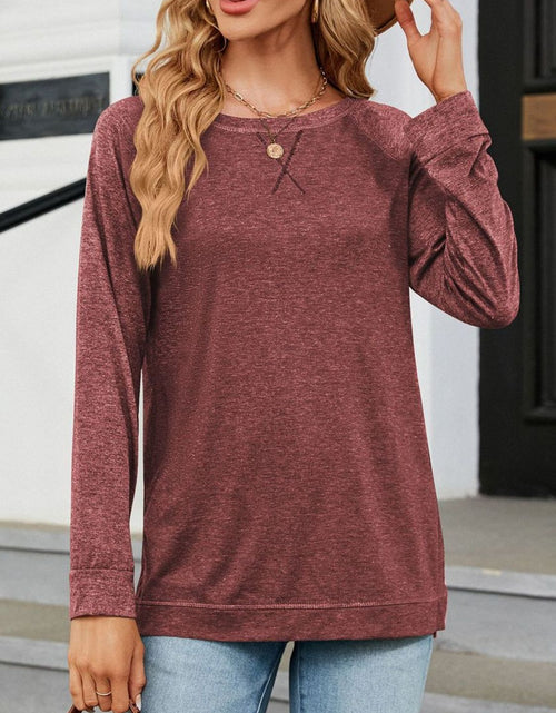Load image into Gallery viewer, Round Neck Long Sleeve T-Shirt

