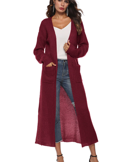 Load image into Gallery viewer, Long Sleeve Open Front Buttoned Cardigan
