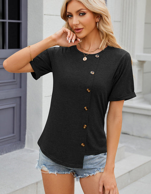 Load image into Gallery viewer, Round Neck Short Sleeve T-Shirt
