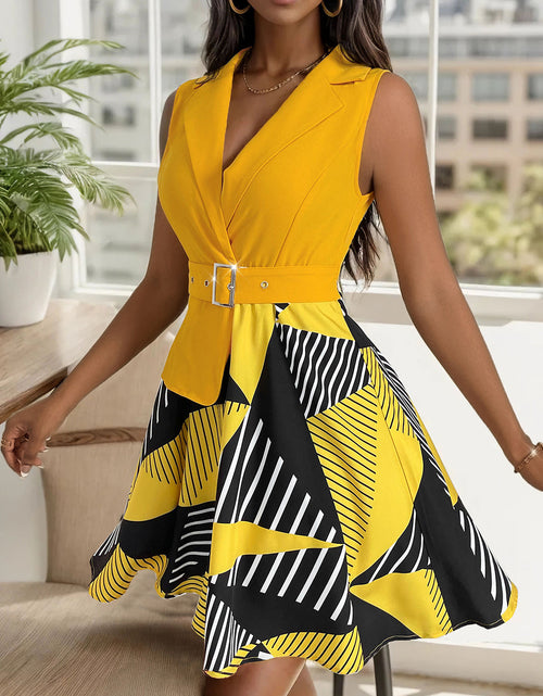 Load image into Gallery viewer, Perfee Collared Neck Sleeveless Mini Dress

