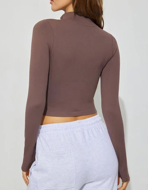 Load image into Gallery viewer, Zip Up Long Sleeve Active Outerwear
