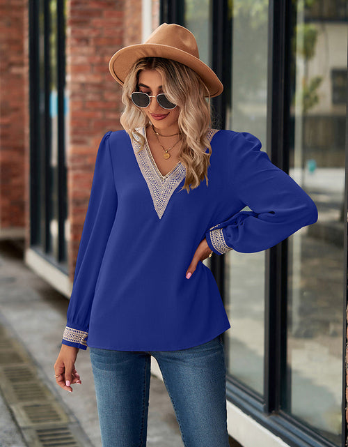 Load image into Gallery viewer, V-Neck Long Sleeve Blouse
