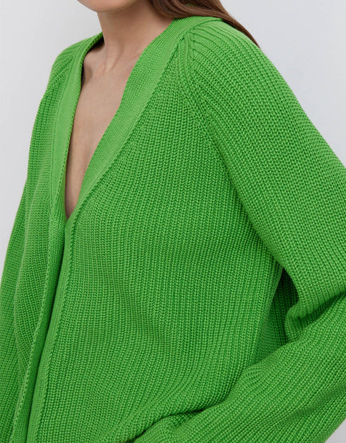 Load image into Gallery viewer, Raglan Sleeve Button Down Cardigan
