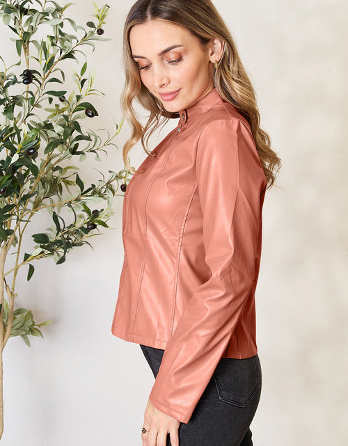 Load image into Gallery viewer, Mock Neck Zip Up Jacket
