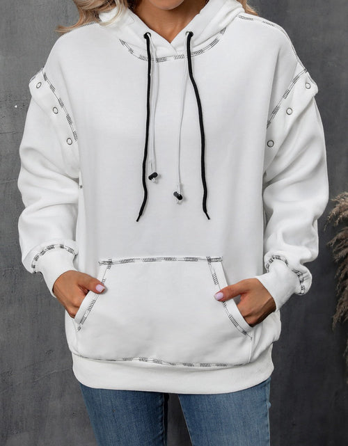 Load image into Gallery viewer, Ivy Lane Drawstring Kangaroo Pocket Dropped Shoulder Hoodie
