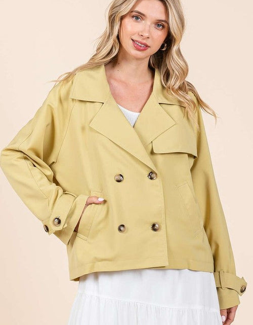 Load image into Gallery viewer, Mittoshop Double Breasted Long Sleeve Trench Coat Jacket
