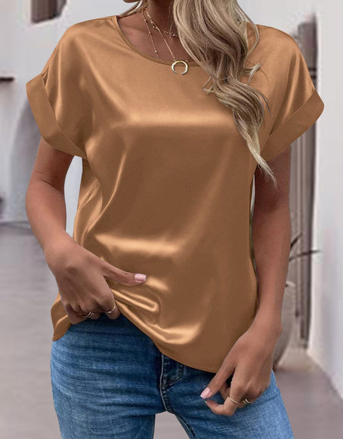 Load image into Gallery viewer, Round Neck Short Sleeve T-Shirt

