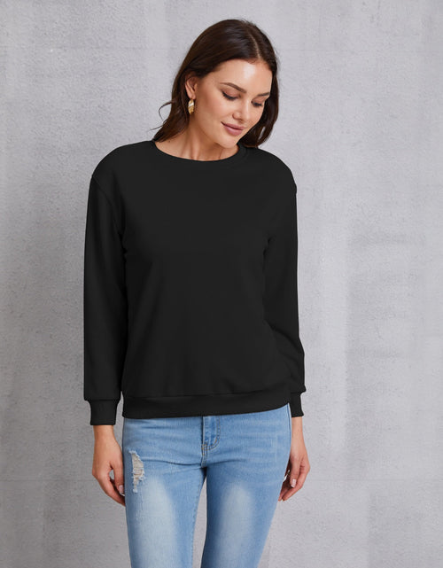 Load image into Gallery viewer, Round Neck Dropped Shoulder Sweatshirt
