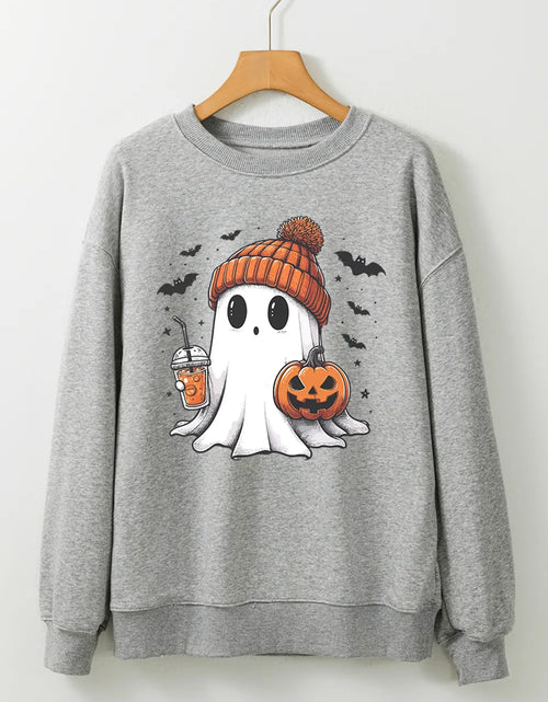 Load image into Gallery viewer, Ghost Round Neck Long Sleeve Sweatshirt
