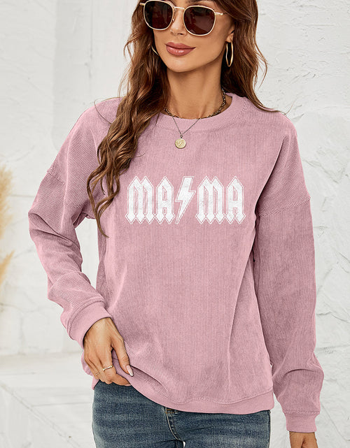 Load image into Gallery viewer, MAMA Graphic Dropped Shoulder Sweatshirt
