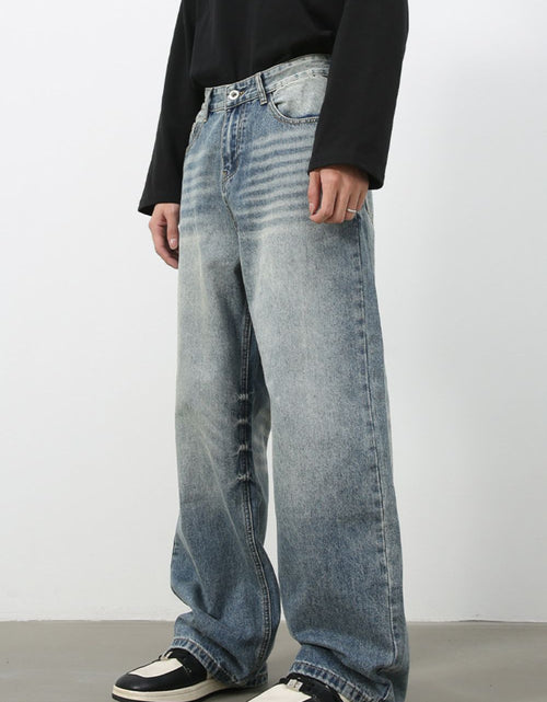 Load image into Gallery viewer, Men's Wide Leg Jeans with Pockets
