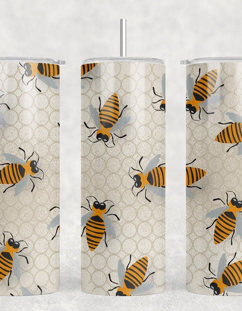 Load image into Gallery viewer, Bees|Skinny Tumbler|Optional Bluetooth Speaker| Speaker Color Varies by Rowdy Ridge Co
