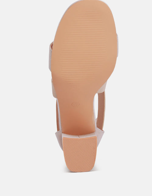 Load image into Gallery viewer, benicia elastic strappy block heel sandals by London Rag
