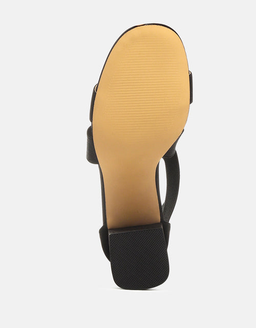 Load image into Gallery viewer, benicia elastic strappy block heel sandals by London Rag
