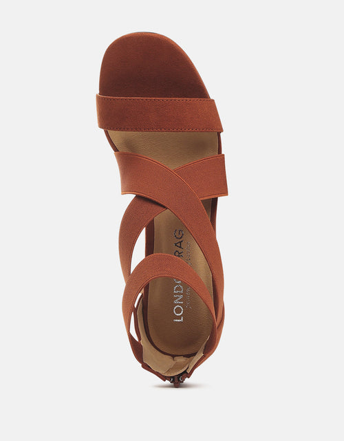 Load image into Gallery viewer, benicia elastic strappy block heel sandals by London Rag
