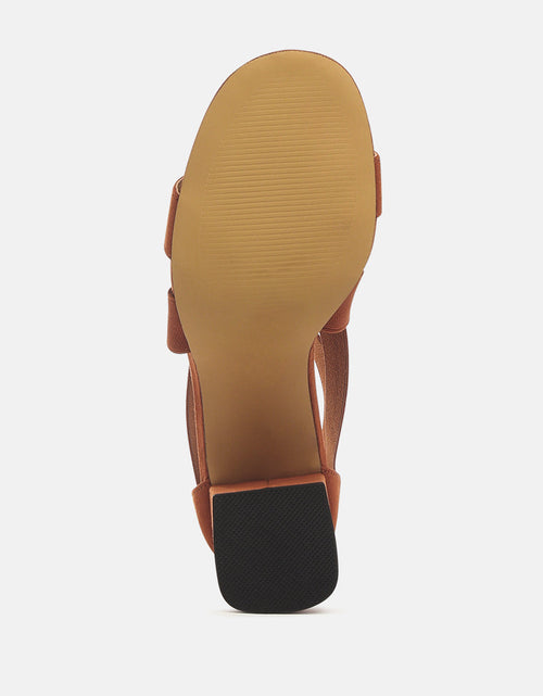 Load image into Gallery viewer, benicia elastic strappy block heel sandals by London Rag
