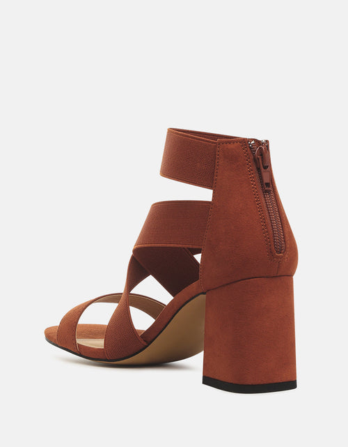 Load image into Gallery viewer, benicia elastic strappy block heel sandals by London Rag
