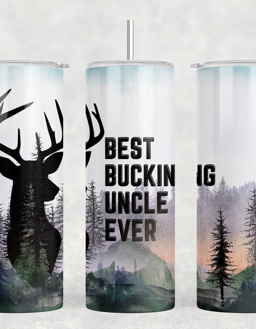 Load image into Gallery viewer, Best Bucking Uncle Ever|Skinny Tumbler|Optional Bluetooth Speaker| Speaker Color Varies by Rowdy Ridge Co
